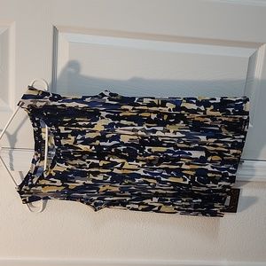 Kasper M top multi blue yelloe black